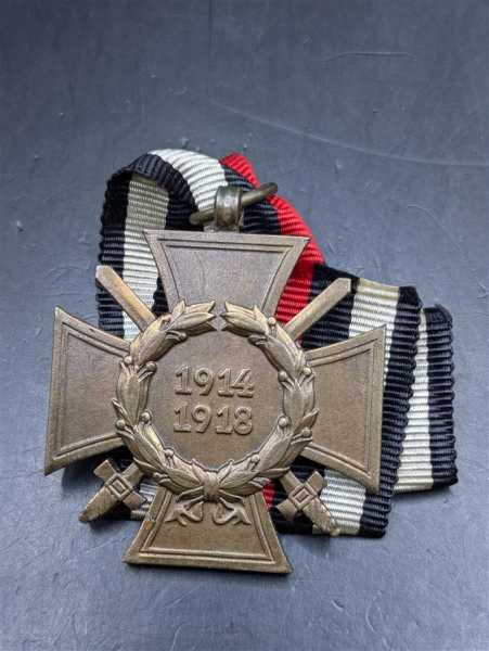 Orden Frontkämpfer Ehrenkreuz 1914-1918 am Band Militaria Hersteller W.R. RAR