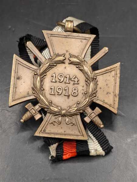 Orden Frontkämpfer Ehrenkreuz 1914-18 am Band Militaria R.V. Pforzheim No. 5 RAR