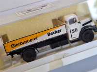 Brekina Bierbrauerei Becker LKW Eisenbahn H0 1:87 Modellbau