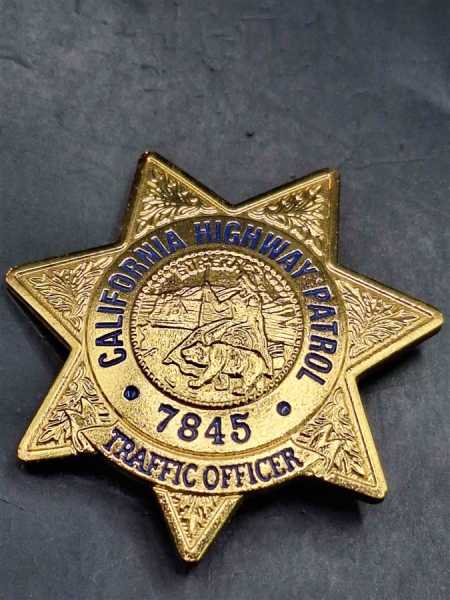 California Highway 7845 Patrol Officer Badge Polizei Police US Abzeichen Marke