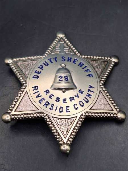 Deputy Sheriff 29 Reserve Riverside County Badge Polizei Police US Abzeichen