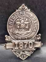 Municipal Police 1870 NY Badge Polizei Police US...