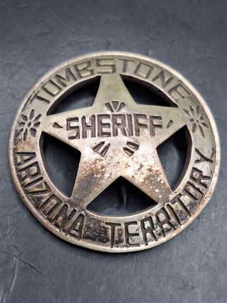 Tombstone Sheriff Arizona Territory Badge Polizei Police Abzeichen Marke Insigne