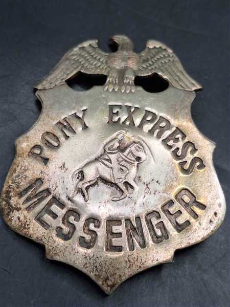 US Pony Express Messenger Badge Polizei Police Abzeichen Marke Insigne