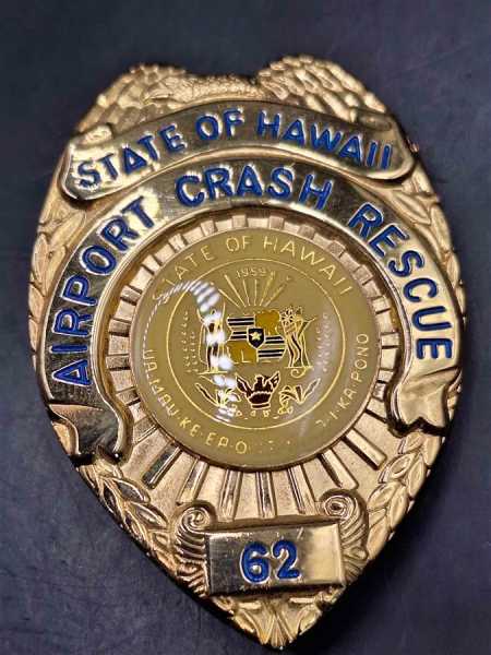 State of Hawaii Airport Crash Rescue 62 US Feuerwehr Badge Medal Fire Department