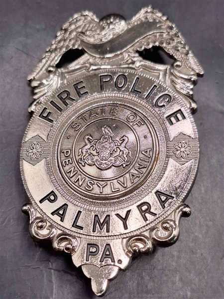 Fire Police Palmyra Pennsylvania US Feuerwehr Badge Medal Fire Department