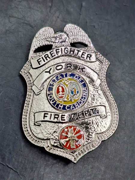 Firefighter York Fire Dept. South Carolina Feuerwehr Badge Medal Fire Department