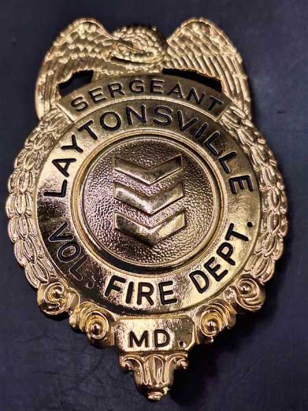 Sergeant Laytonsville Vol. Fire Dept MD.US Feuerwehr Badge Medal Fire Department