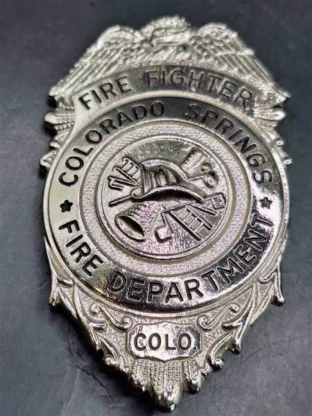 Fire Fighter Colorado Springs US Feuerwehr Badge Medal Fire Department