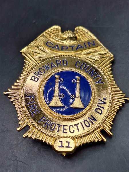 Captain Broward County Fire Protection Div. Feuerwehr Badge Medal Department