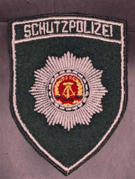 Ärmelabzeichen Patch Polizei Stoffabzeichen Schutzpolizei DDR Grün