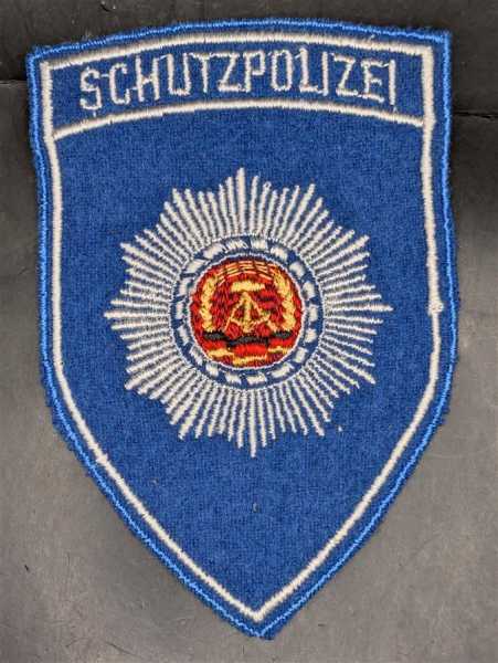 Ärmelabzeichen Patch Polizei Stoffabzeichen Schutzpolizei DDR Blau