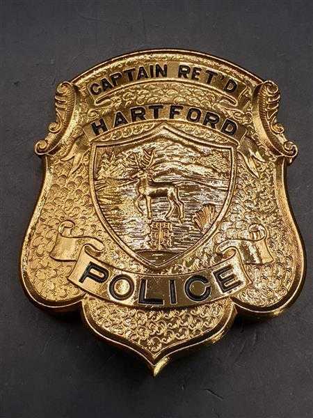 Captain Ret´D Hartford Police Polizei Badge Abzeichen Marke Insigne USA