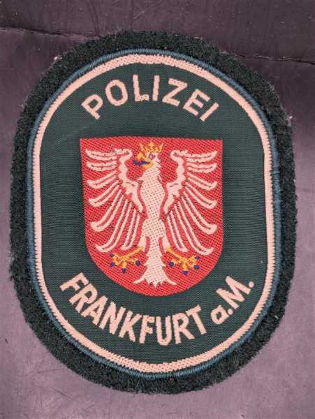 Ärmelabzeichen Patch Polizei Stoffabzeichen Stadt Frankfurt a.M. Alt