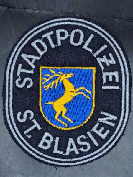 Ärmelabzeichen Patch Polizei Stoffabzeichen Stadtpolizei St. Blasien