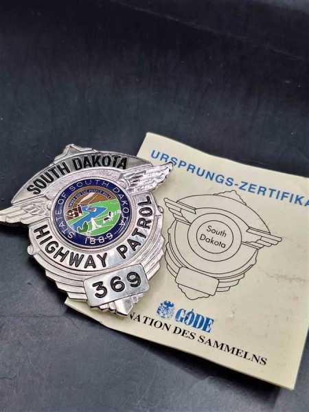 South Dakota Highway Patrol 369 US Badge Polizei Police Abzeichen Marke Insigne