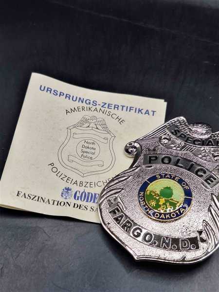 Special Police Fargo North Dakota US Badge Polizei Police Abzeichen Insigne