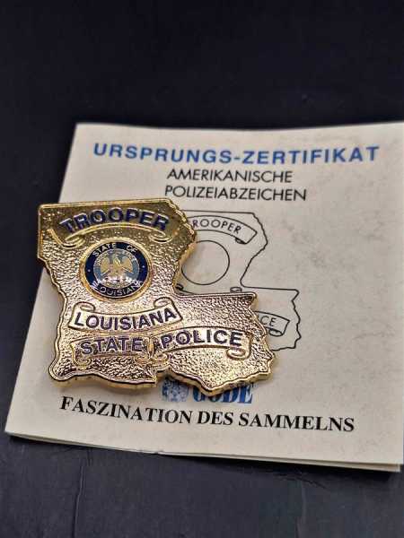 Louisiana State Police Trooper US Badge Polizei Police Abzeichen Marke Insigne