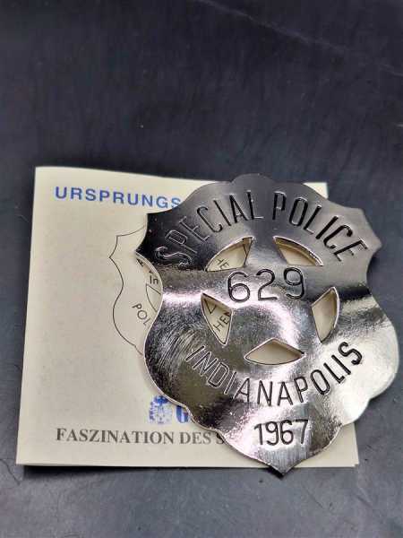 Special Police 629 Indianapolis 1967 US Badge Polizei Police Abzeichen Insigne