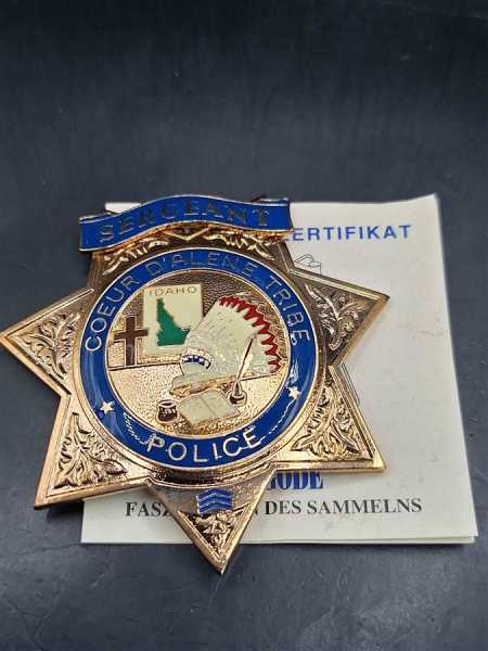 Sergeant Coeur D´Alene Tribe Police IDAHO US Badge Polizei Police Marke Insigne