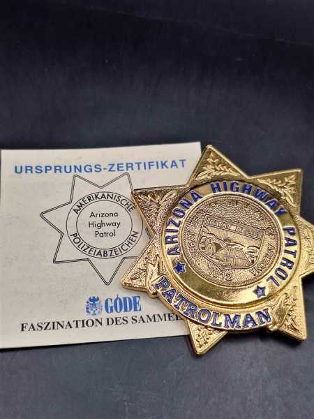 Arizona Highway Patrol Patrolman US Badge Polizei Police Abzeichen Marke Insigne