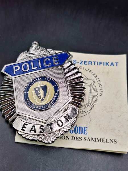 Police Massachusetts Easton US Badge Polizei Police Abzeichen Marke Insigne