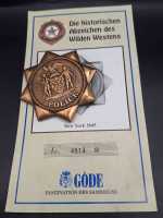 New York 1845 Wilden Western US Badge Polizei Police...