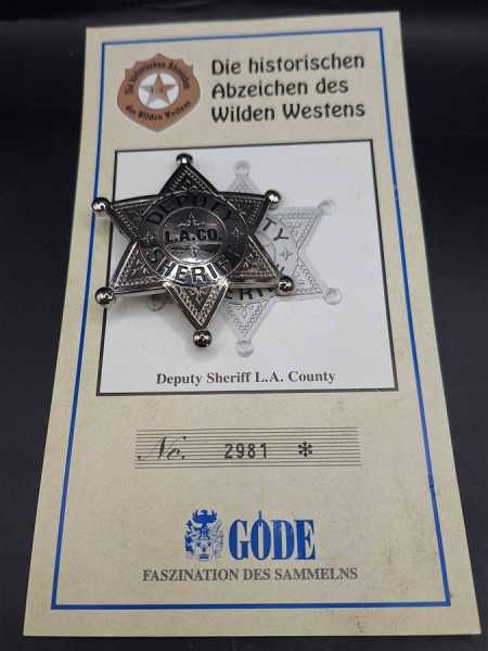 Deputy Sheriff L.A. County US Badge Polizei Police Abzeichen Marke Insigne