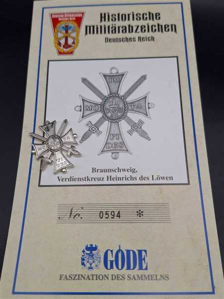 Braunschweig Verdienstkreuz Heinrich des Löwen Göde Sammlungsanfertigung Orden