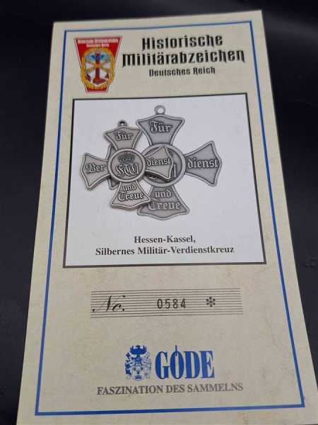 Hessen-Kassel Silbernes Militär-Verdienstkreuz Göde Sammlungsanfertigung Orden