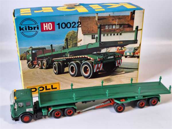 Kibri 10022 Doll Sattelzug mit Ladebrücke H0 1:87 Modellbausatz Gebaut OVP