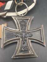 Eiserne Kreuz mit Hersteller EK Kriegsteilnehmer Orden 2er Spange Militaria