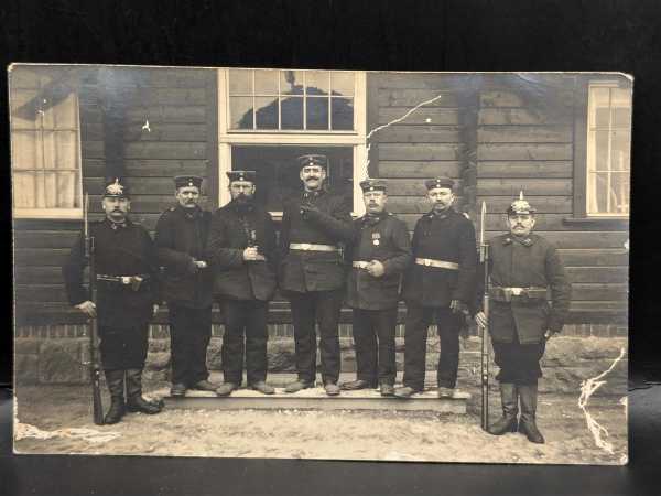 AK Ansichtskarte Postkarte Feldpost Pickelhaube Kragenspiegel 76. Regiment Orden