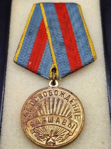 Russland UdSSR CCCP Russia Medaille Für die Befreiung Warschaus