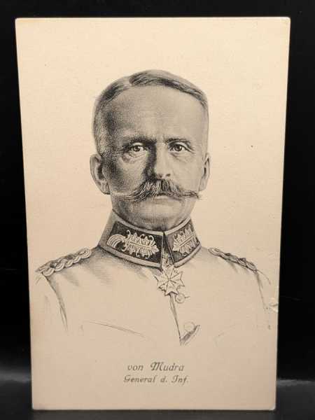 AK Ansichtskarte Postkarte Porträt Zeichnung General der Infanterie von Mudra