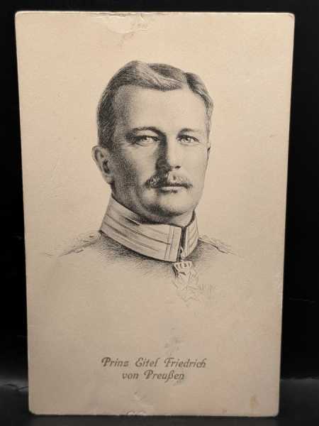 AK Ansichtskarte Postkarte Porträt Zeichnung Prinz Eitel Friedrich von Preußen