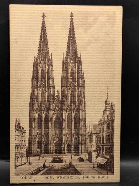 AK Ansichtskarte Postkarte Feldpost Köln Dom Westseite