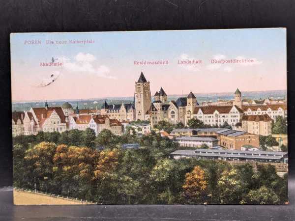 AK Ansichtskarte Postkarte Feldpost Posen die neue Kaiserpfalz