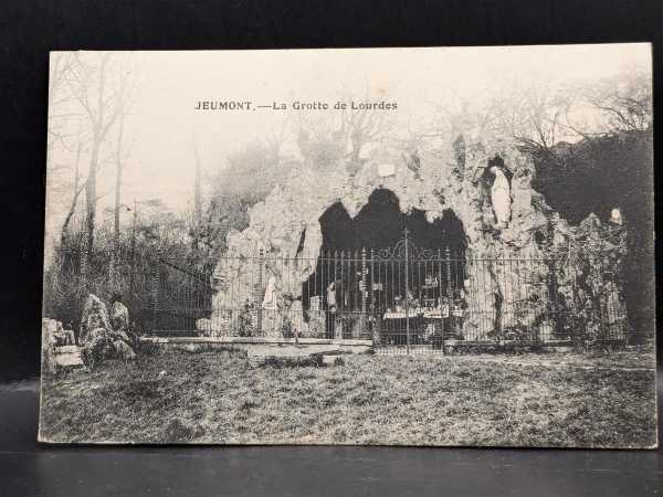 AK Ansichtskarte Postkarte Feldpost Jeumont la Grotte de Lourdes