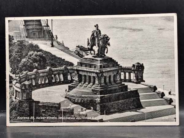 AK Ansichtskarte Postkarte Feldpost Koblenz Deutsche Eck Kaiser Wilhelm Denkmal