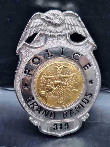 Police Grand Rapids 319 1850 US Badge Polizei Police Abzeichen Marke Insigne