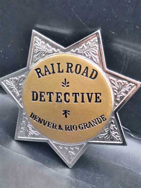 Rail Road Detective Denver & Rio Grande US Badge Polizei Police Abzeichen Marke