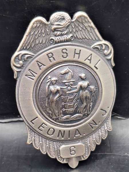 Marshal Leonia N.J.  US Badge Polizei Police Abzeichen Marke Insigne