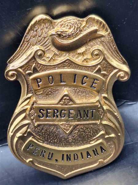 Police Sergeant PERU Indiana US Badge Polizei Police Abzeichen Marke Insigne