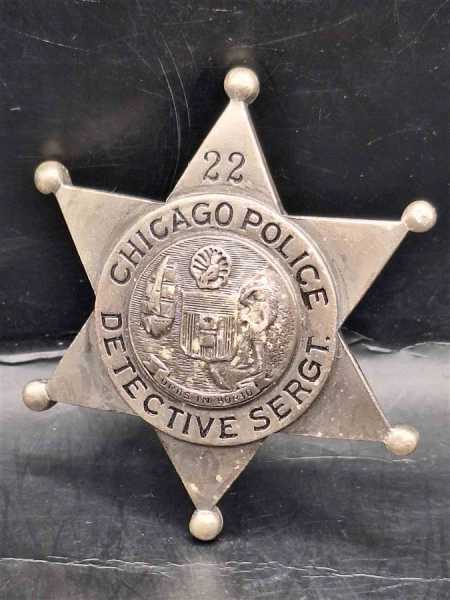 Chicago Police Detective Sergt. US Badge Polizei Police Abzeichen Marke Insigne