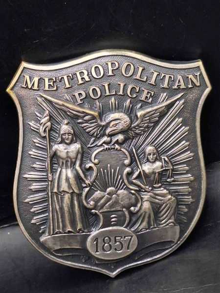 Metropolitan Police 1857 US Badge Polizei Police Abzeichen Marke Insigne