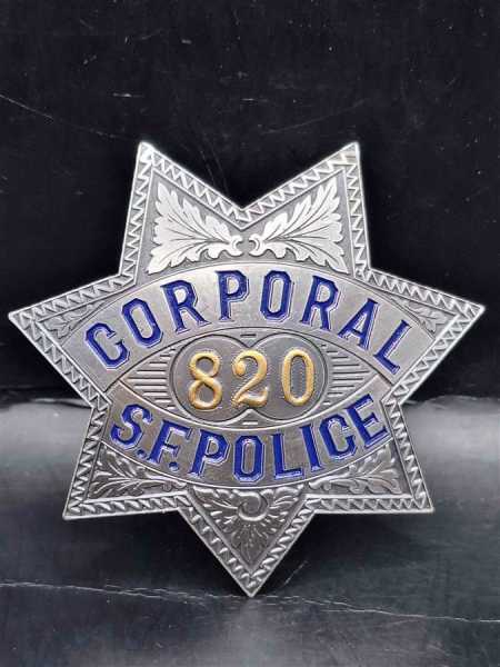 Carporal 820 S.F. Police US Badge Polizei Police Abzeichen Marke Insigne