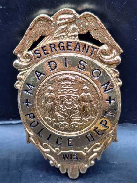 Sergeant Madison Police Dept. US Badge Polizei Police Abzeichen Marke Insigne