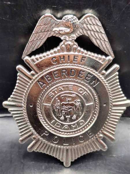 Chief Aberdeen Police Idaho US Badge Polizei Police Abzeichen Marke Insigne