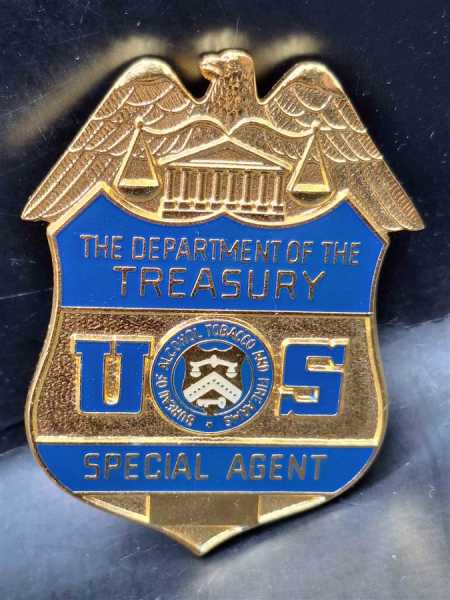 The Department of the Treasury Special Agent US Badge Polizei Police  Insigne